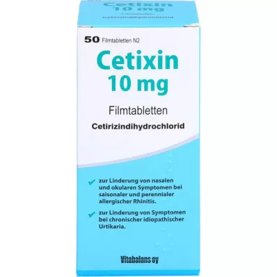 CETIXIN 10 mg õhukese polümeerikattega tabletid, 50 tk