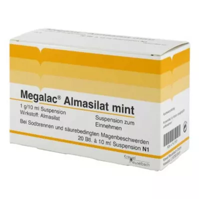 Megalac Almasilat piparmündisuspensioon, 20x10 ml Megalac Almasilat piparmündisuspensioon, 20x10 ml