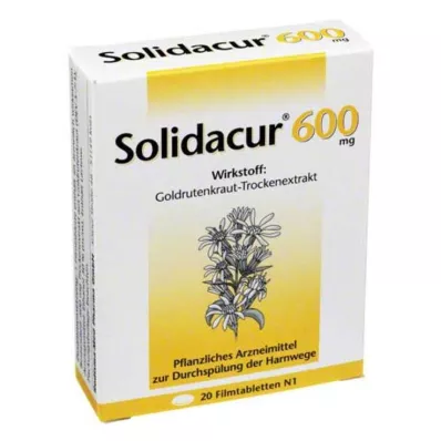 SOLIDACUR 600 mg õhukese polümeerikattega tabletid, 20 tk