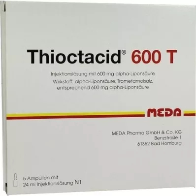 THIOCTACID 600 T süstelahus, 5X24 ml