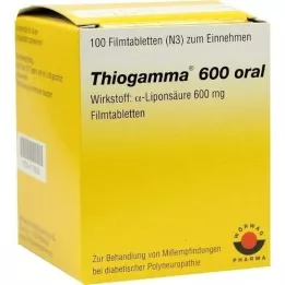 THIOGAMMA 600 suukaudset õhukese polümeerikattega tabletti, 100 tk