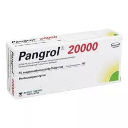 PANGROL 20 000 enteroidiga kaetud tabletti, 50 tk