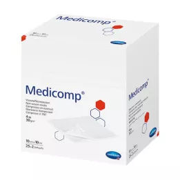 MEDICOMP Mittesteriilne lausmaterjal 10x10 cm 4-kihiline, 100 tk