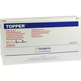TOPPER Slit Compr.5x5 cm steriilne, 20X5 tk