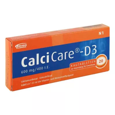 CALCICARE D3 närimistabletid, 20 tk
