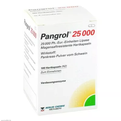 PANGROL 25.000 kõvakübarat enteroidkattega pelletiga, 100 tk