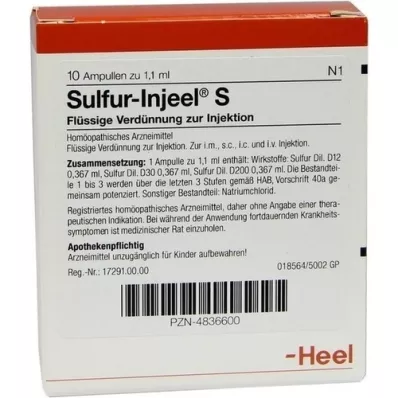 SULFUR INJEEL S ampullid, 10 tk