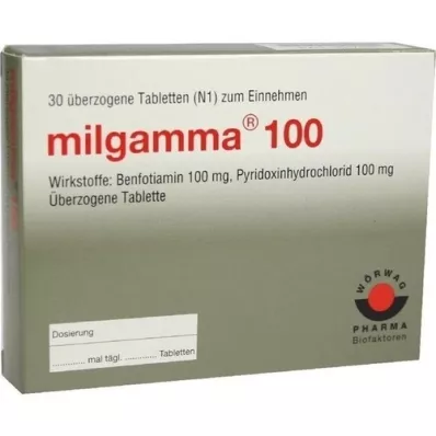 MILGAMMA 100 mg kaetud tabletid, 30 tk