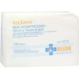 MULLKOMPRESSEN 10x10 cm mittesteriilne 8x, 100 tk