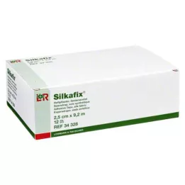SILKAFIX kleepekrohv 2,5 cm x 9,2 m papist südamik, 12 tk