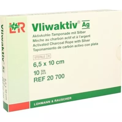 VLIWAKTIV AG Aktiivsöetampoon hõbedaga 6,5x10 cm, 10 tk