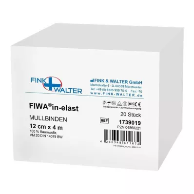 MULLBINDEN 12 cmx4 m 100% puuvillast, 20 tk