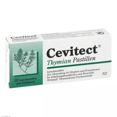 Cevitecti tüümiani pastillid, 30 tk Cevitecti tüümiani pastillid, 30 tk