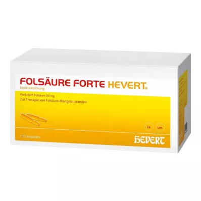 FOLSÄURE HEVERT forte ampullid, 100X2 ml