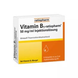 VITAMIN B1-RATIOPHARM 50 mg/ml Inj.Lsg.ampullid, 5X2 ml