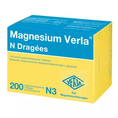 MAGNESIUM VERLA N kaetud tabletid, 200 tk