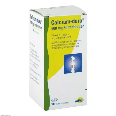 CALCIUM DURA Õhukese polümeerikattega tabletid, 100 tk CALCIUM DURA Õhukese polümeerikattega tabletid, 100 tk