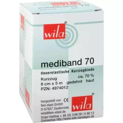 MEDIBAND 70 Lühike venituspael 8 cm x 5 m, nahavärvi, 1 tk MEDIBAND 70 Lühike venituspael 8 cm x 5 m, nahavärvi, 1 tk