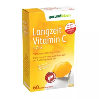 GESUND LEBEN Pikaajalised C-vitamiini+tsingi kapslid, 60 tk