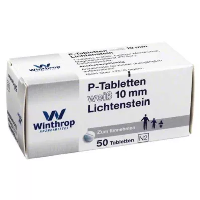 P tabletid valged 10 mm, 50 tk