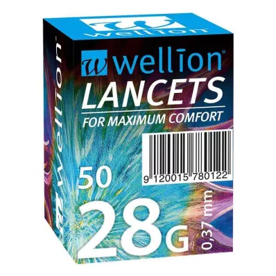 Wellion Lancets 28 G, 50 tk