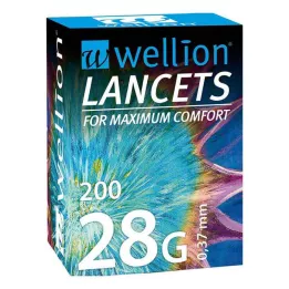 WELLION Lantsetid 28 G, 200 tk