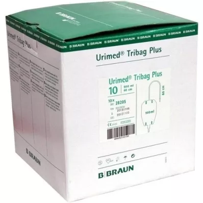URIMED Tribag Plus Urine Leg Sleeve 500ml 50cm ster., 10 tk