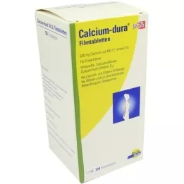 CALCIUM DURA Vit D3 õhukese polümeerikattega tabletid, 120 tk