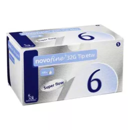 NOVOFINE 6 mm kanüülid 32 G Tip sth, 100 tk