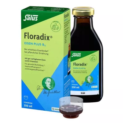 FLORADIX Raud pluss B12 vegantoonik, 250 ml