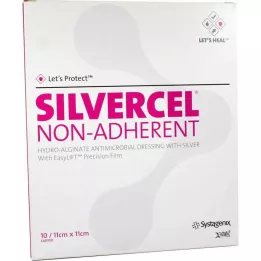 SILVERCEL mittekleepuvad kompressid 11x11 cm, 10 tk
