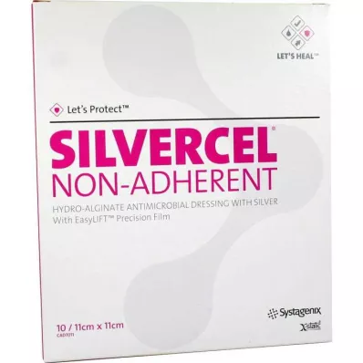 SILVERCEL mittekleepuvad kompressid 11x11 cm, 10 tk