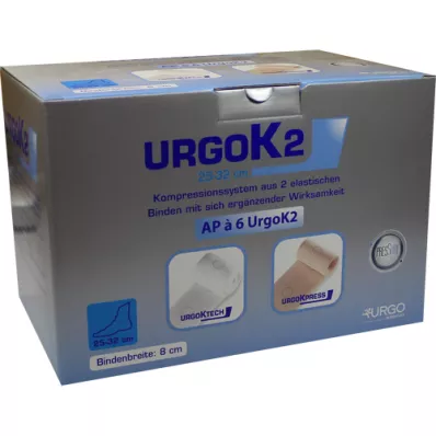 URGOK2 Kompr.Süst.8cm pahkluu ümberm.25-32cm, 6 tk