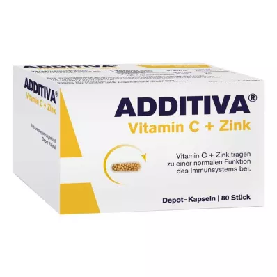 ADDITIVA C-vitamiini ja tsingi depotkapslid, sooduspakk, 80 tk