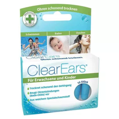 CLEAREARS kõrvaklapid vee eemaldamiseks, 10 tk