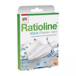 RATIOLINE aqua Shower Plaster Plus 8x10 cm steriilne, 5 tk