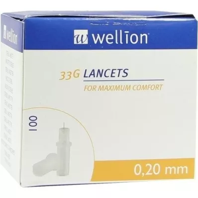 WELLION Lantsetid 33 G, 100 tk