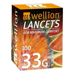 WELLION Lantsetid 33 G, 100 tk