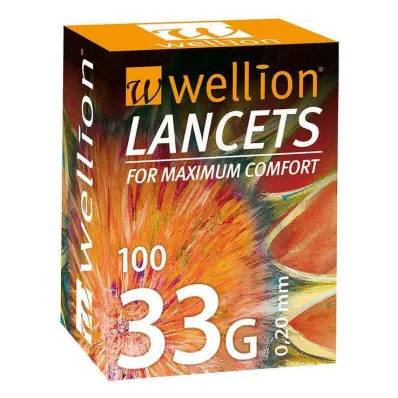 WELLION Lantsetid 33 G, 100 tk
