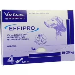 EFFIPRO 134 mg pip.lahus tilgutamiseks.keskmise suurusega koerale, 4 tk