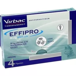 EFFIPRO 50 mg lahus kassidele, 4 tk