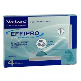 EFFIPRO 50 mg lahus kassidele, 4 tk