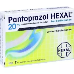 PANTOPRAZOL HEXAL b.Kõrvetised, 7 tk