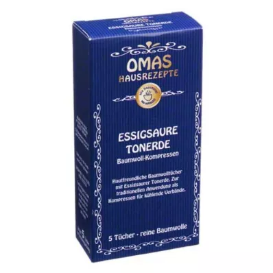 ESSIGSAURE TONERDE Puuvillakompressid, 5 tk