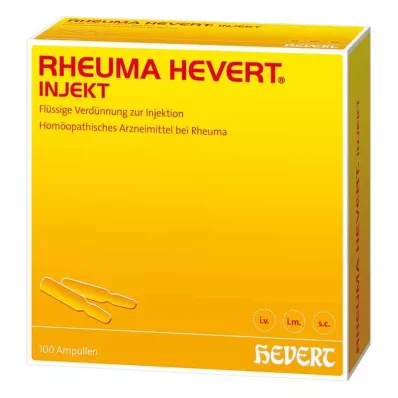 RHEUMA HEVERT süstivad ampullid, 100X2 ml RHEUMA HEVERT süstivad ampullid, 100X2 ml