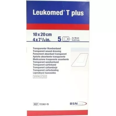LEUKOMED transp.plus steriilsed plaastrid 10x20 cm, 5 tk