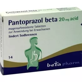 PANTOPRAZOL beeta 20 mg happetabletid, 14 tk