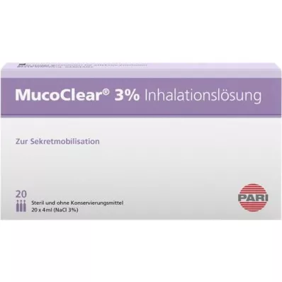 MUCOCLEAR 3% NaCl inhalatsioonilahus, 20X4 ml