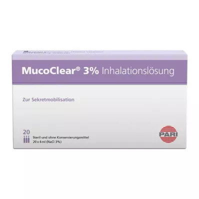 MUCOCLEAR 3% NaCl inhalatsioonilahus, 20X4 ml