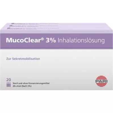 MUCOCLEAR 3% NaCl inhalatsioonilahus, 60X4 ml